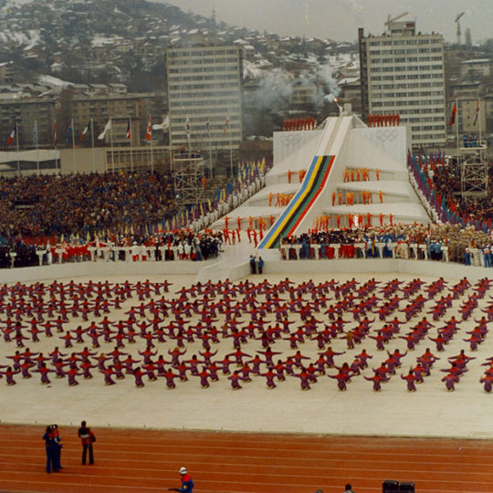 1984 Sarajevo Olimpiyat Oyunları (YUG) Açılış töreninden bir görüntü